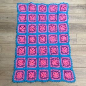 Granny Square Neon Throw‎ Blanket